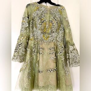 Beautiful embroidery mini dress made at China